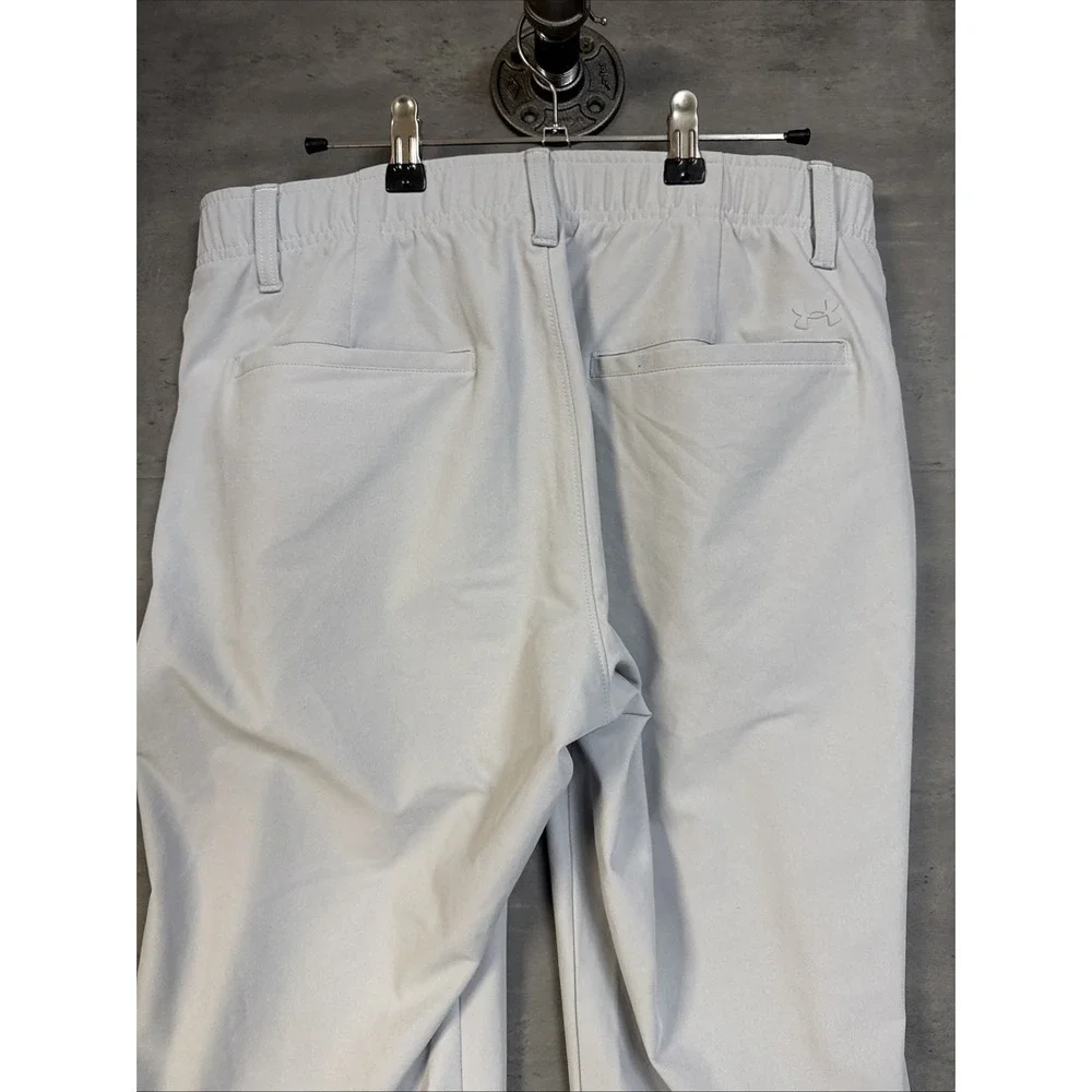 Gray Under Armour performance/golf pants 34x32  Thick Elastic Waistband